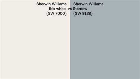 Sherwin Williams Ibis White Vs Stardew Side By Side Comparison