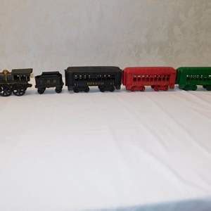 Lot 36 Vintage Cast Iron Train Set Sac Valley Auctions