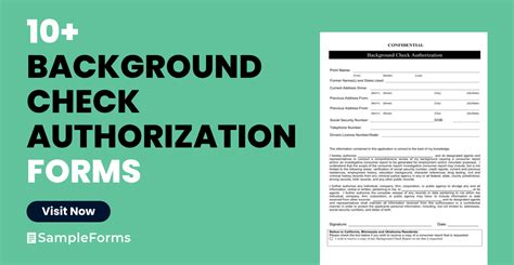 Free Background Check Authorization Forms In Pdf Ms Word