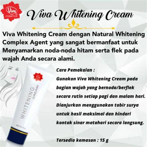 Viva Whitening Cream Original Gr Cream Pencerah Wajah Krim