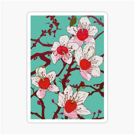 "Cherry Blossom Tree" Sticker for Sale by minniemorrisart | Redbubble