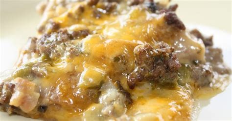 Green Chile Casserole With Cheese And Ground Beef