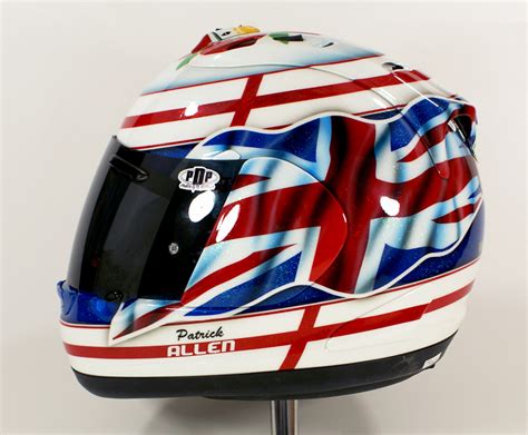 Custom Painted Race Graphics Crash Helmet Designs