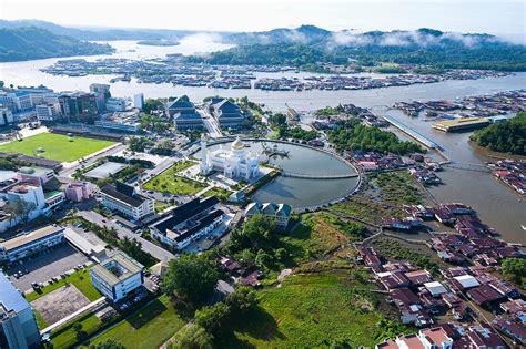 Aerial View Of Bandar Seri Begawan The License Image