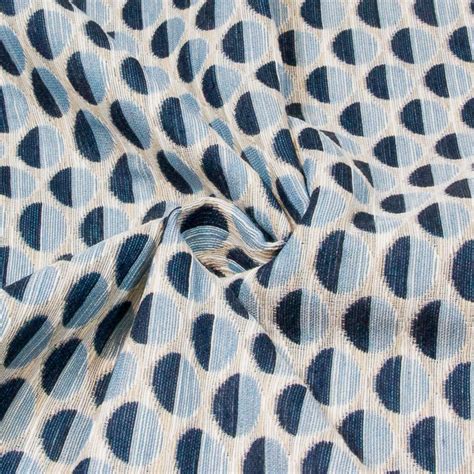 Jacquard ottoman Pois ombre bleus vendu au mètre