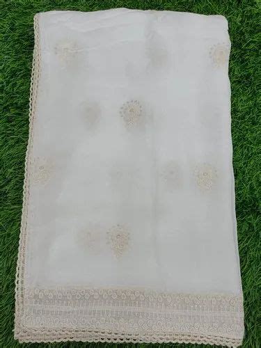 Embroidered Pior Viscose Georgette Fabrics For Dupatta At Rs