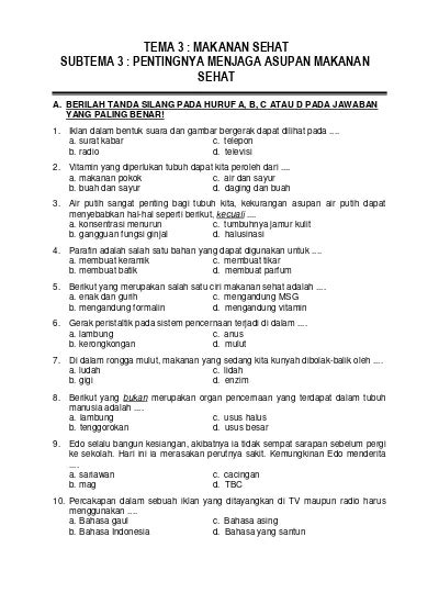 Soal Bahasa Indonesia Kelas 5 Semester 2 Tentang Iklan Letter Template