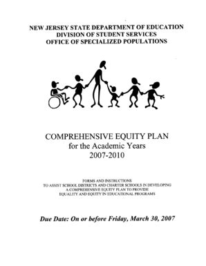 Fillable Online Deptford K12 Nj Comprehensive Equity Plan Deptford