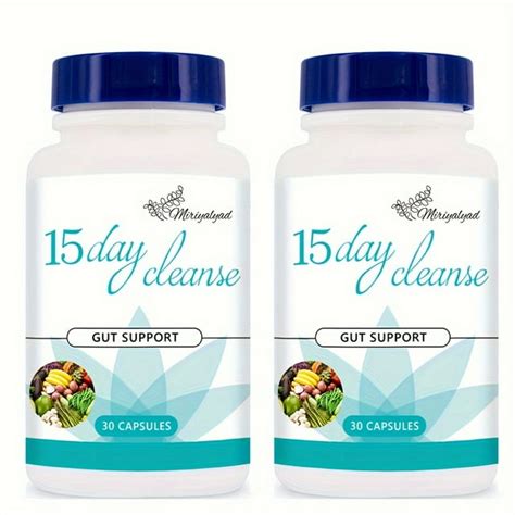 2 Bottles 15 Day Gut Cleanse Gut And Colon Support 15 Day Cleanse Bowel Dissolving Capsules 30