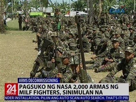 Pagsuko Ng Nasa 2 000 Armas Ng MILF Fighters Sinimulan Na Videos GMA News Online