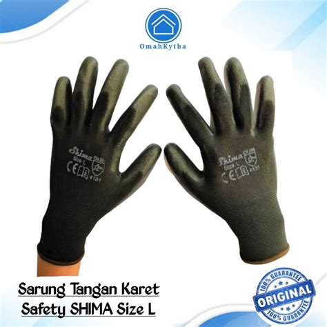 Sarung Tangan Safety Palm Fit Safety Gloves En Shima Hitam