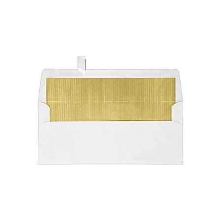 Lux Foil Lined Square Flap Envelopes Peel Press Closure Whitegold