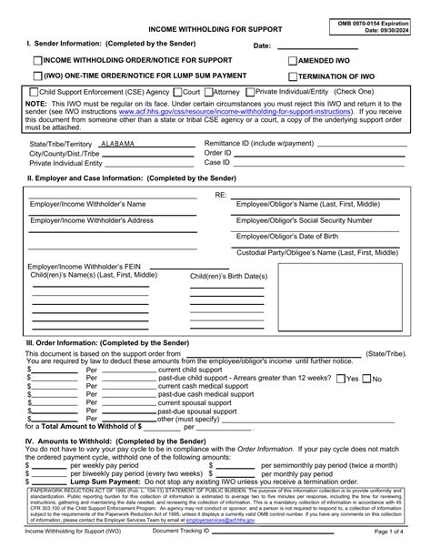 Alabama Income Withholding For Support Iwo Fill Out Sign Online And Download Pdf