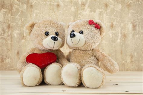 White Teddy Bear Love Wallpaper