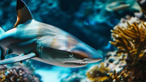 Premium Photo | Close Up of Predatory Shark in Aquarium