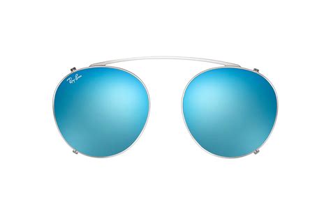 Ray-Ban Round Fleck Clip-on in Blue for Men - Lyst