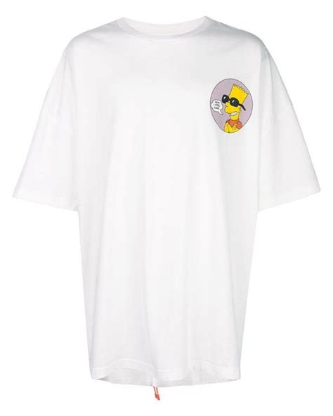 Off White Co Virgil Abloh Oversized Bart Simpson T Shirt In White For