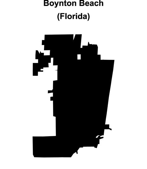 Boynton Beach, Florida blank outline map 55696167 Vector Art at Vecteezy