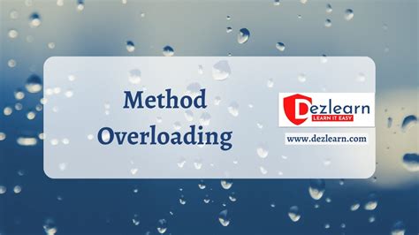 Session 4 Method Overloading Object Oriented Programming Series Oops Youtube