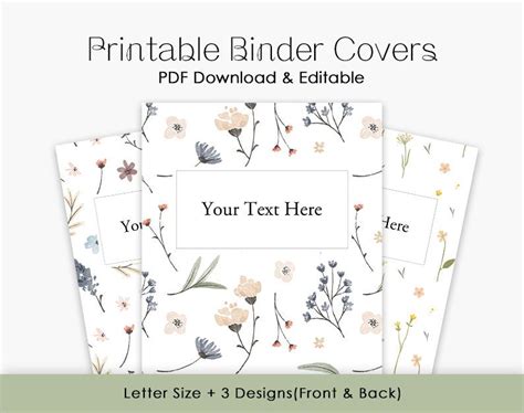 3 Binder Binder Pockets School Binder Planner Set Printable Planner