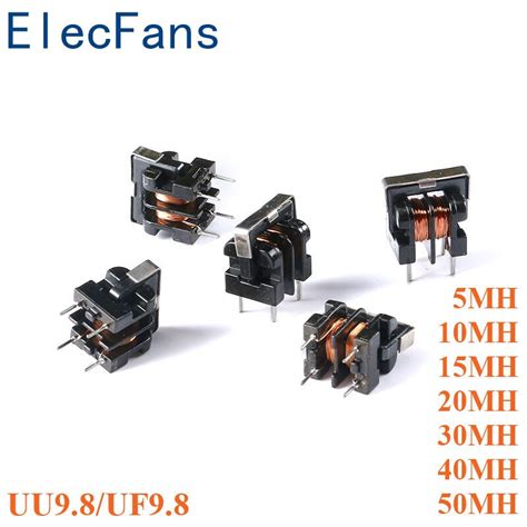 5PCS UU9 8 UF9 8 Pitch 7 8mm Common Mode Choke Inductor 5mH 10mH 15mH