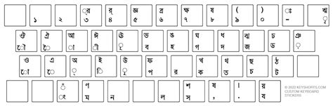 Bengali (Bangla) Bilingual Keyboard Stickers for Mac and PC | Keyshorts