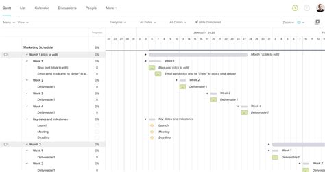 Marketing Schedule Template and Calendar | TeamGantt