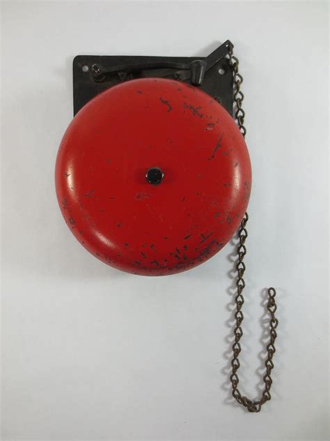 Reiter Boxing Ring Bell Fire Alarm Vintage Antique Cast Iron Red