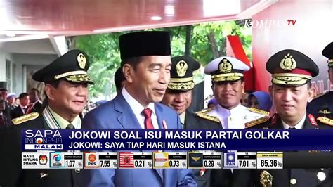 Jokowi Buka Suara Terkait Isu Dirinya Gabung Ke Partai Golkar Video