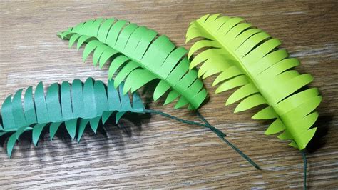 DIY PAPER PALM LEAVES EASY PAPER CRAFTS TUTORIAL YouTube