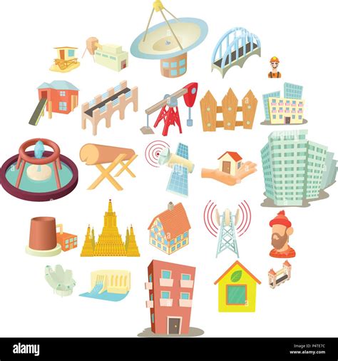 Subject Icons Set Cartoon Style Stock Vector Image And Art Alamy