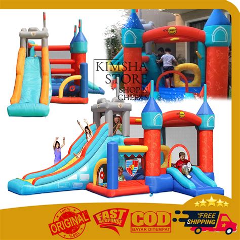 Jual Happy Hop Bouncy Jumping Castle 13 in 1 Mainan Rumah Balon Perosotan Rumah Kastil Anak ...