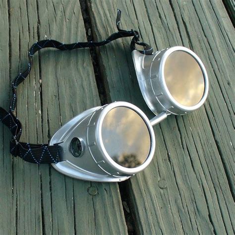 Silver Goggles Dark Lenses