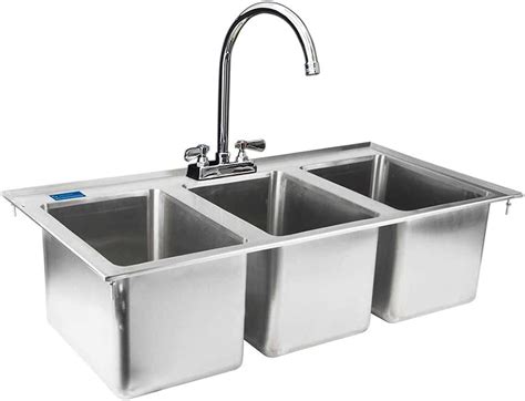 Amgood Stainless Steel Drop Sink Compartment Drop In Sink Nsf