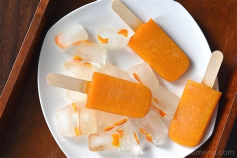 Orange Popsicles / Orange Ice Pops - Mozis Menu