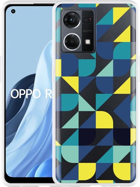 Oppo Reno Hoesje Modern Blauw Designed By Cazy Bol