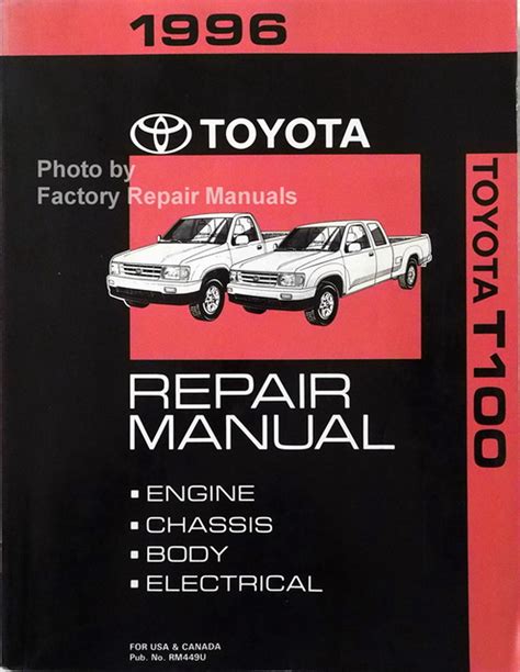 1996 Toyota T100 Truck Electrical Wiring Diagrams Original Factory Repair Manuals