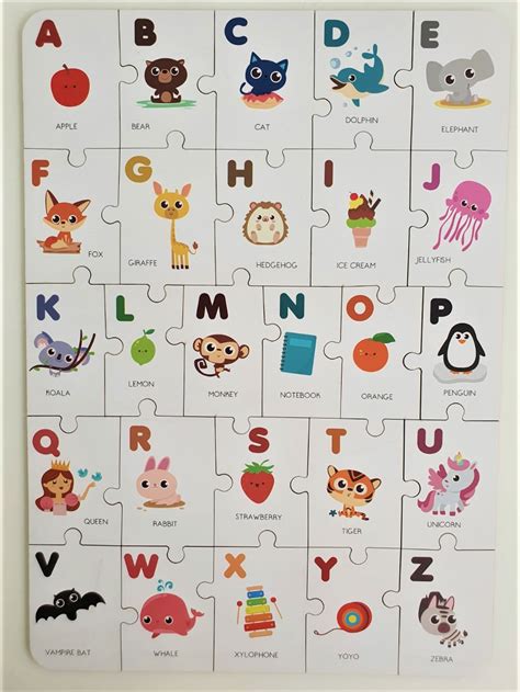 Quebra Cabeça Em Ingles - Quebra-Cabeça Alfabeto em Inglês - Nanicas Brinquedos