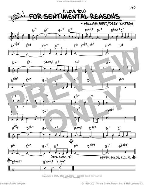 I Love You For Sentimental Reasons Reharmonized Version Arr Jack