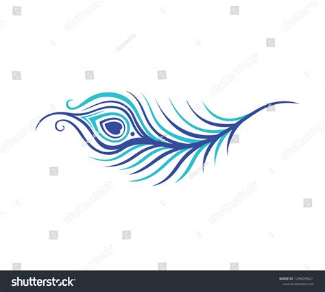 Peacock Feathers Vector Logo Design Stock Vector Royalty Free