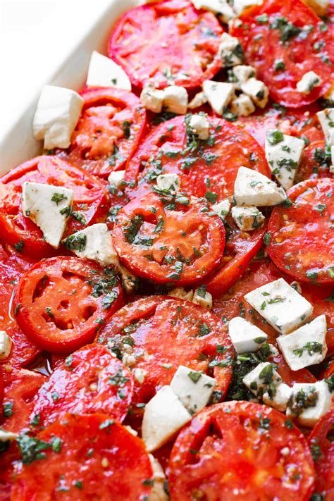 3 Cheese Marinated Tomatoes Salad Oh Sweet Basil