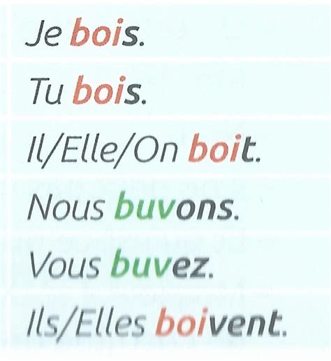 Le présent du verbe boire par M Spalacci