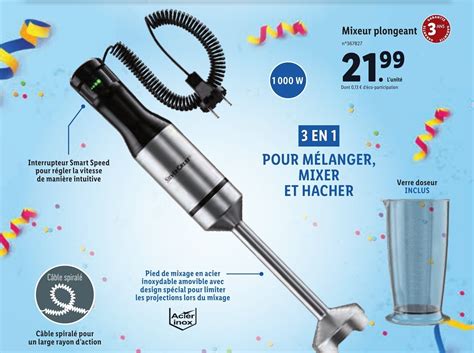 Promo Mixeur Plongeant Chez Lidl