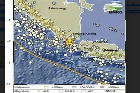 Gempa Bumi Guncang Lampung Selatan 5 Kali Sejak Pagi Hingga Siang Hari