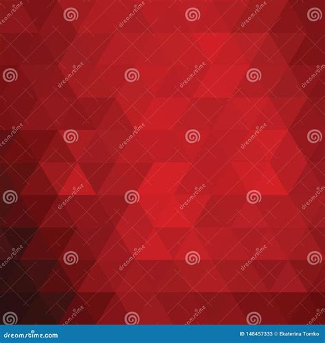 Fondo Brillante Rojo Del Vector Con Formas Del Tri Ngulo Ornamento De