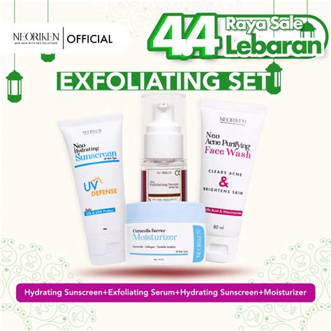 Neoriken Paket Skincare Exfoliating Set Acne Purifying Face Wash