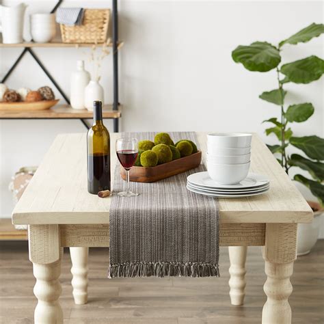 DII Variegated Taupe Fringe Table Runner Michaels