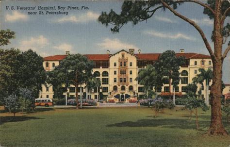 U S Veterans Hospital Near St Petersburg Bay Pines FL Postcard