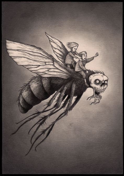 John Kenn Killer Bee Monster Art Creepy Monster Monster Drawing