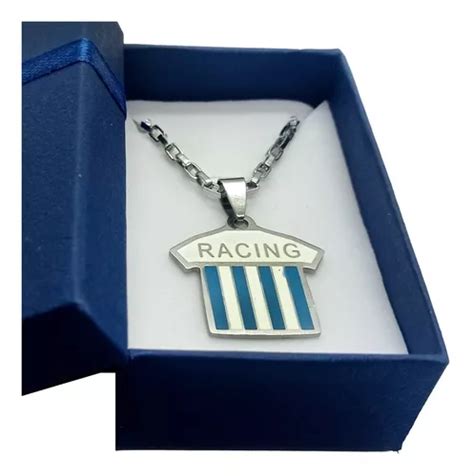 Collar Cadena De Acero Quir Rgico Remera Racing Club Color